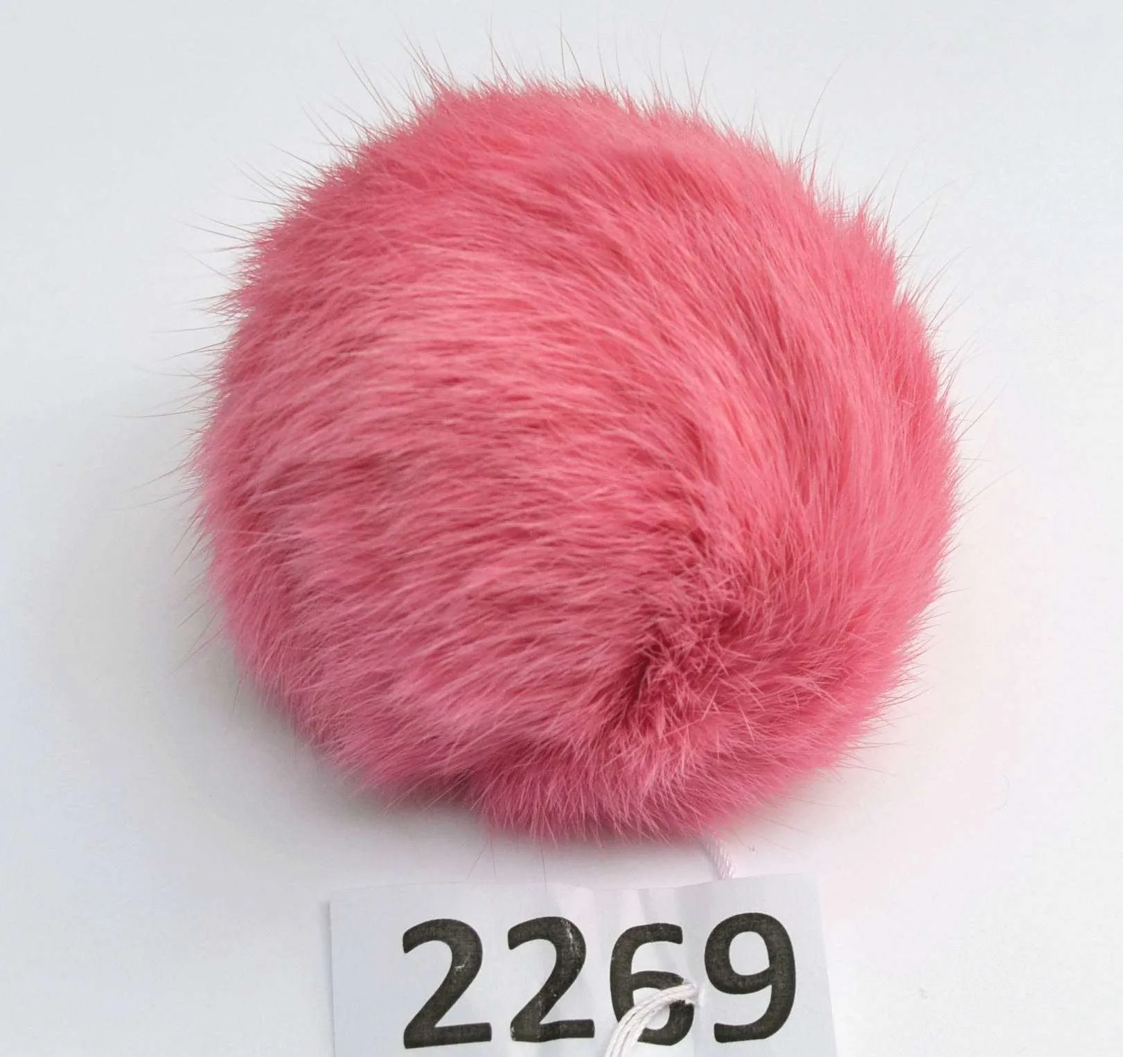 4-5,5" Real Rabbit Fur Pom Poms of different colors
