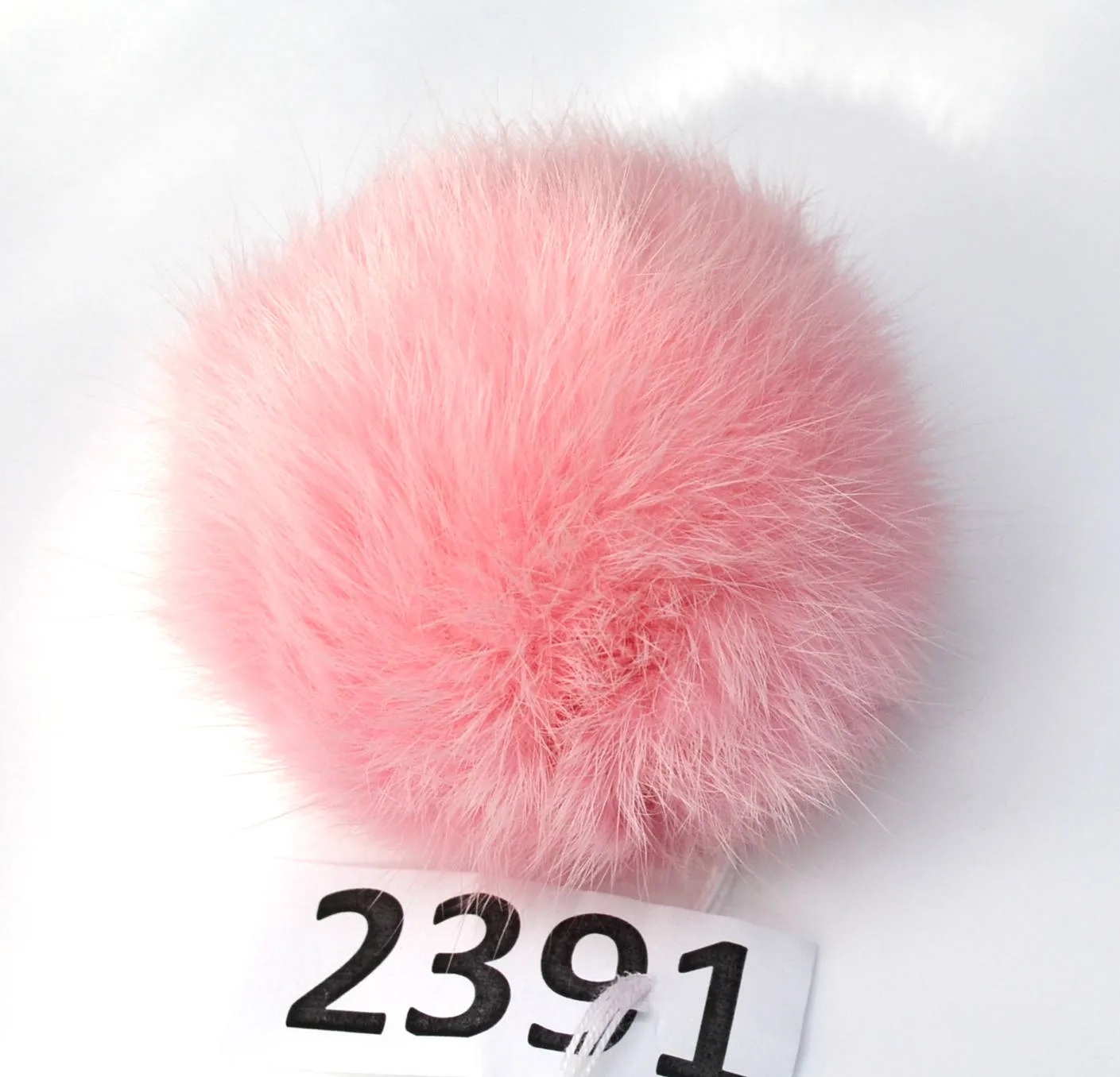 4-5,5" Real Rabbit Fur Pom Poms of different colors