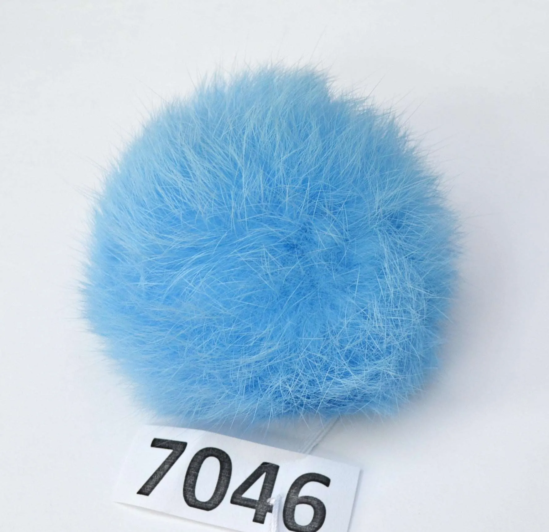 4-5,5" Real Rabbit Fur Pom Poms of different colors