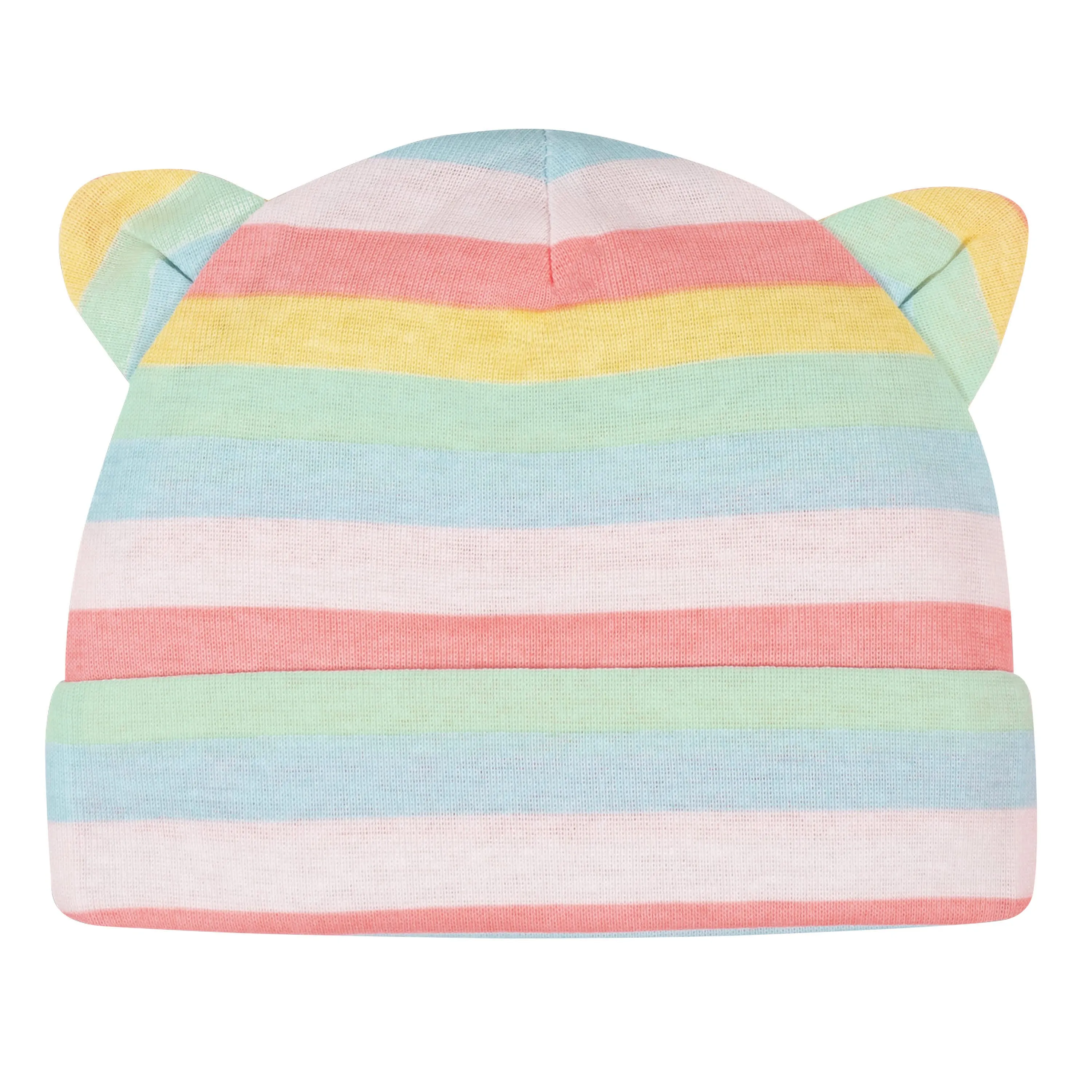 5-Pack Baby Girls Rainbow Caps