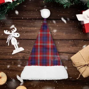 Festive Ainslie Tartan Pattern Santa Hats for Christmas Celebration