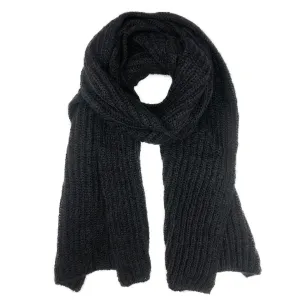 Alpaca Scarf | Chunky Black Knit