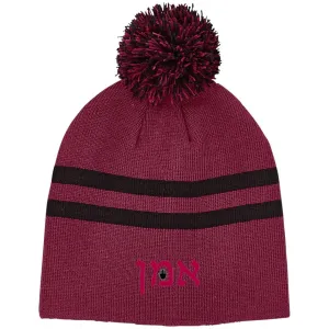 Amen Hebrew Embroidered Knit  Fashion Pom Beanie Hats