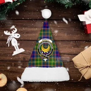 Arnott Tartan Christmas Santa Hats with Family Crest