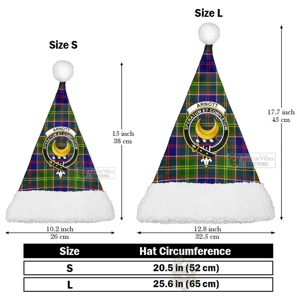Arnott Tartan Christmas Santa Hats with Family Crest