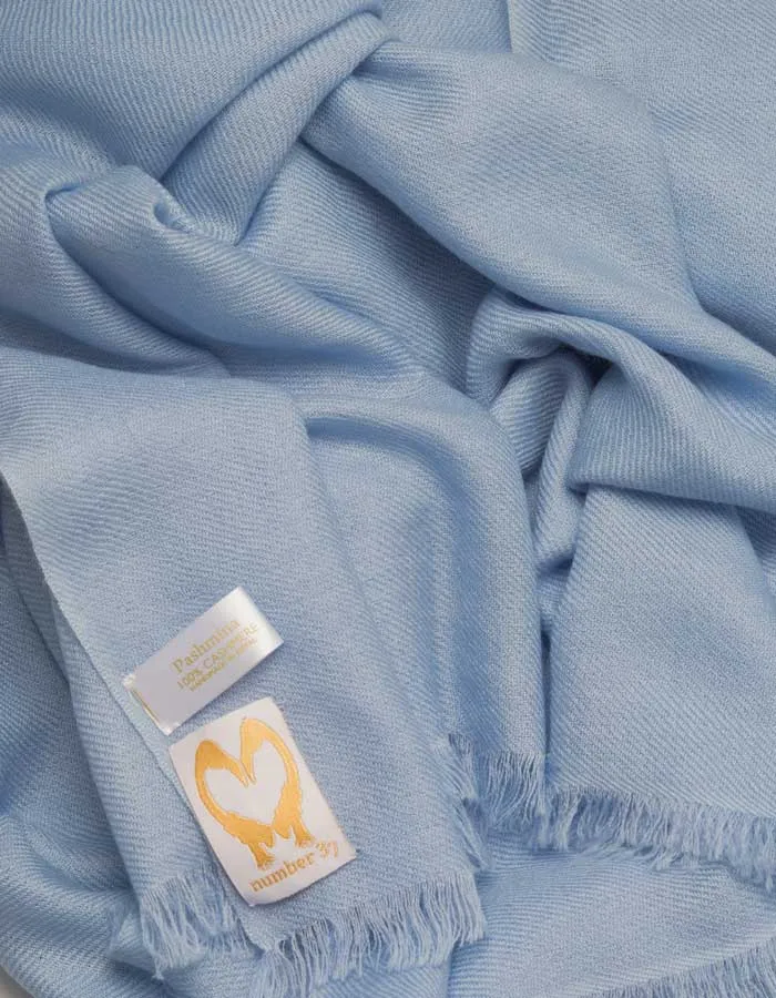 Baby Blue Cashmere Pashmina