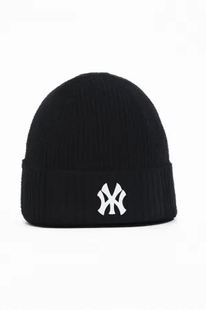 Black NY Classic Knitted Beanie - W23 - UBH0026