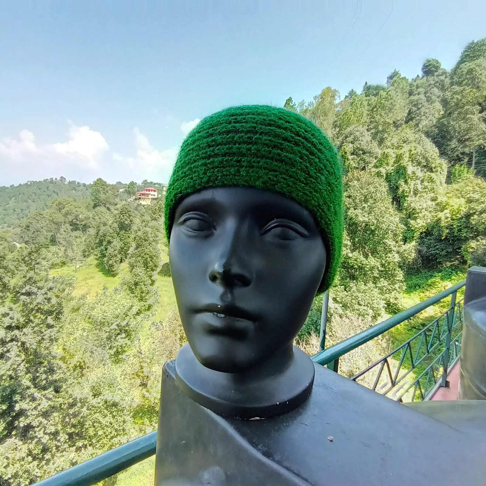 Bottle Green Head Bands | Hand Knitted | Winter Wear | Unisex