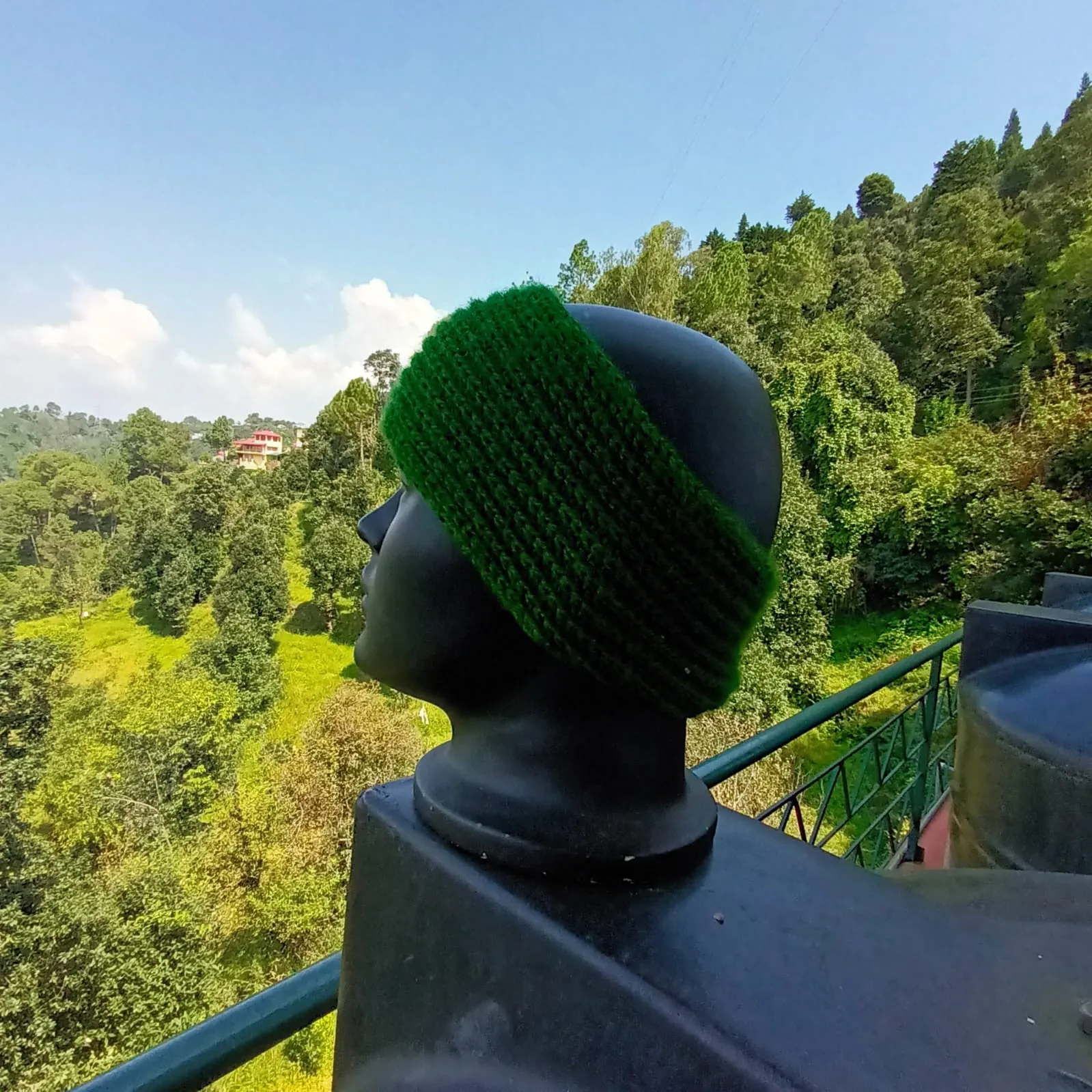 Bottle Green Head Bands | Hand Knitted | Winter Wear | Unisex