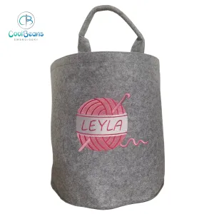 Crochet Wool Storage Felt Trug - Personalised