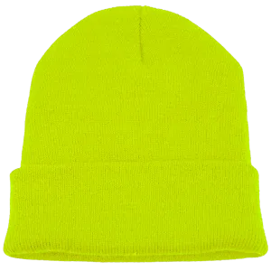 Cuff Beanie Safety Lime Green