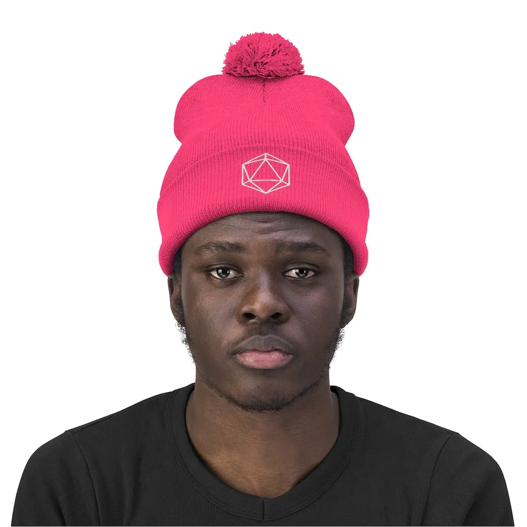 D20 DND Pom Pom Beanie