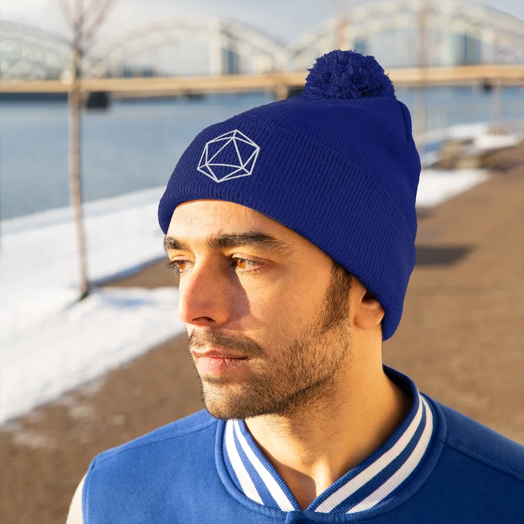 D20 DND Pom Pom Beanie