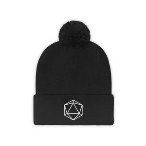 D20 DND Pom Pom Beanie