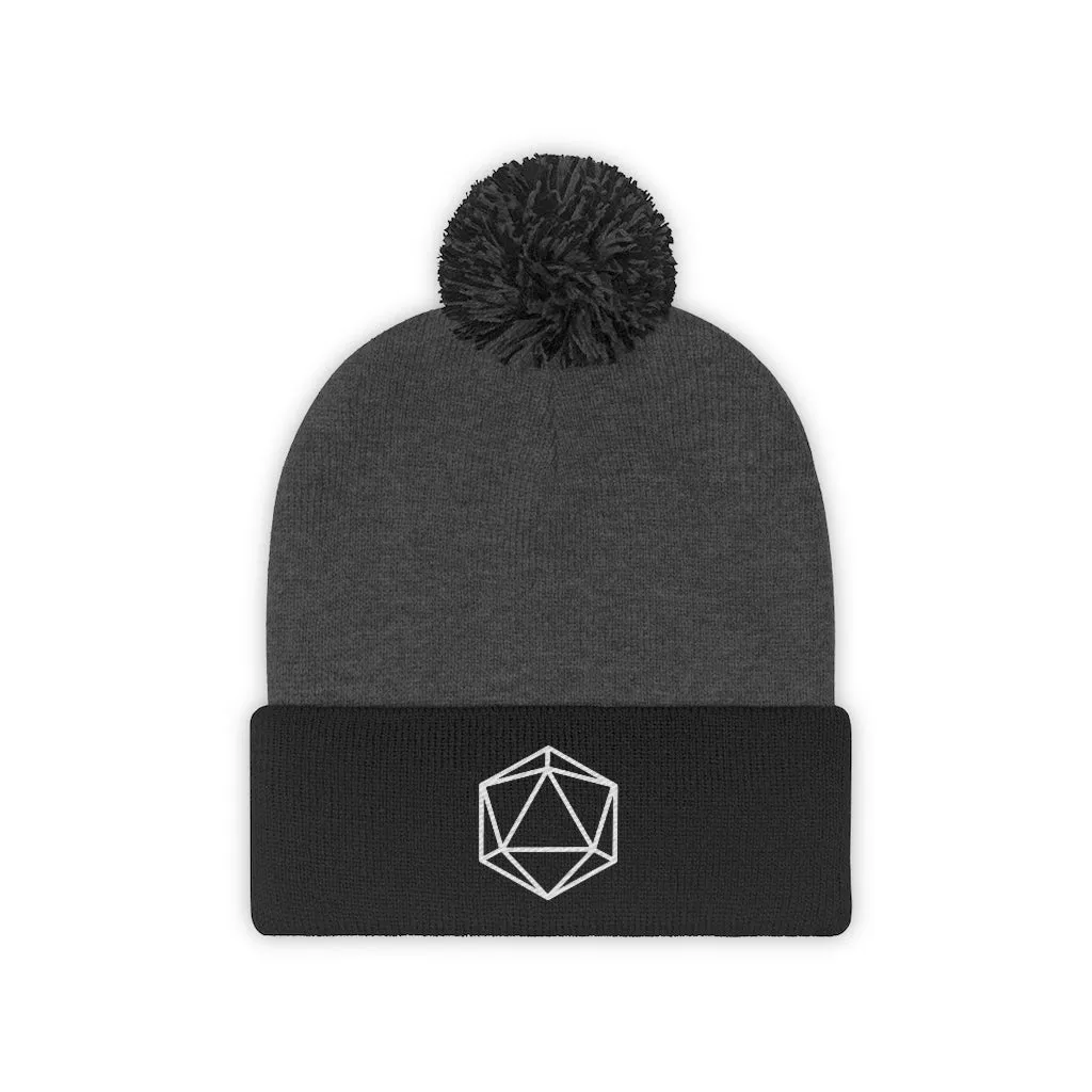 D20 DND Pom Pom Beanie