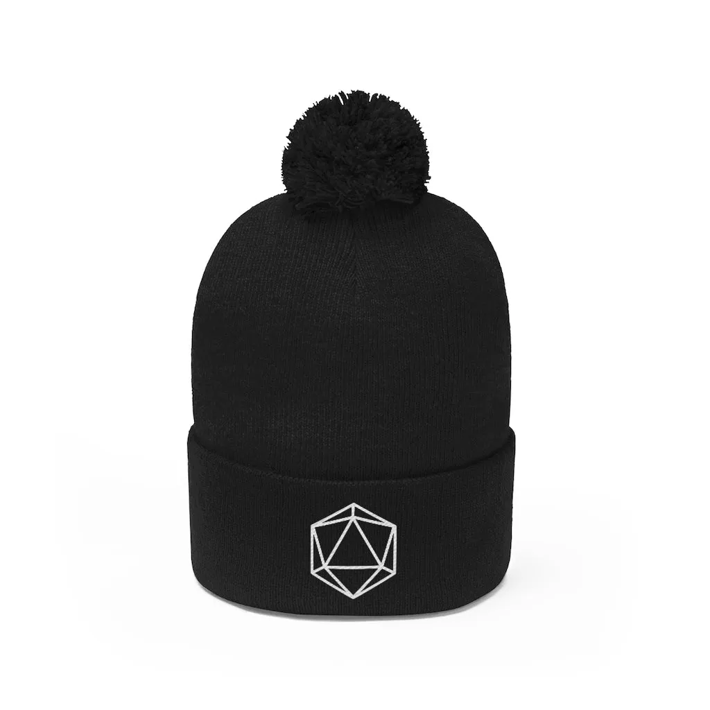 D20 DND Pom Pom Beanie