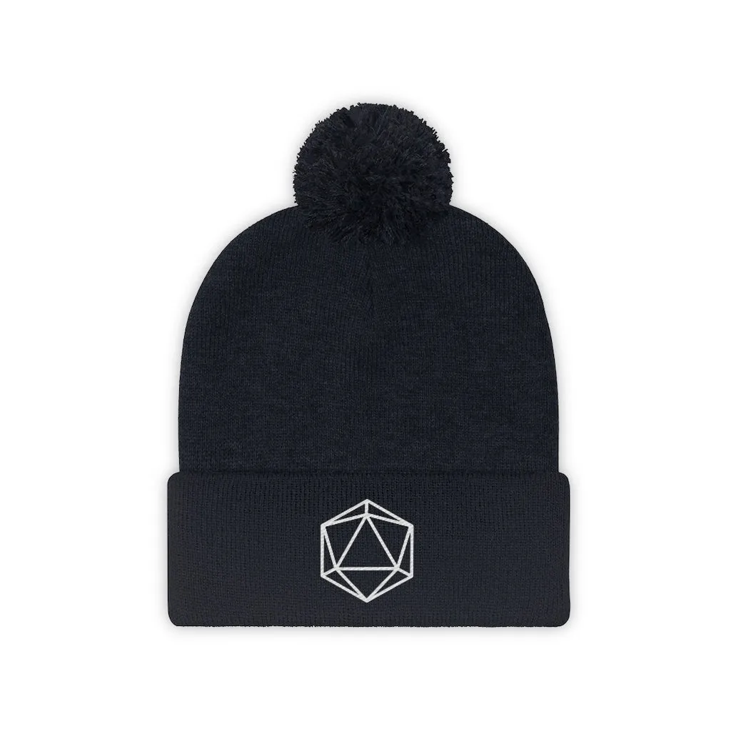 D20 DND Pom Pom Beanie