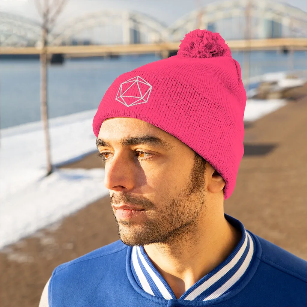 D20 DND Pom Pom Beanie