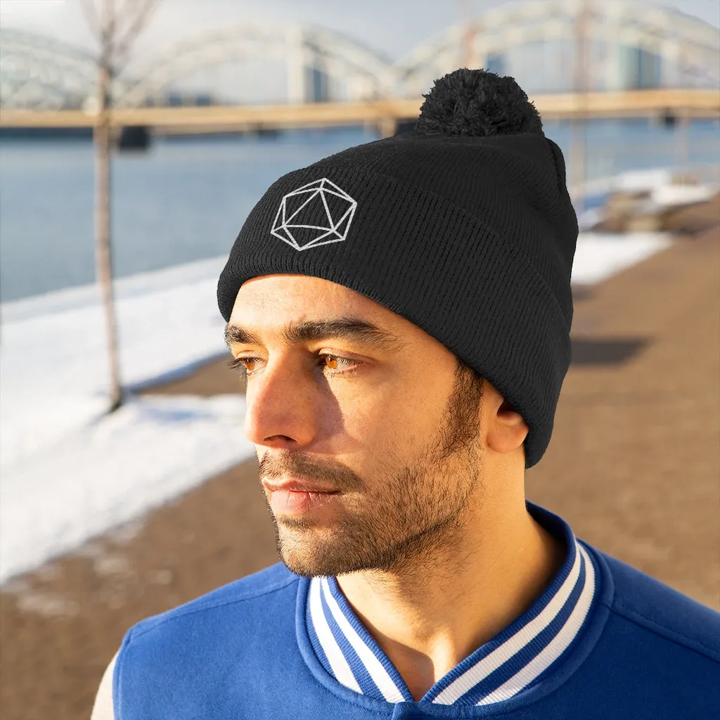 D20 DND Pom Pom Beanie