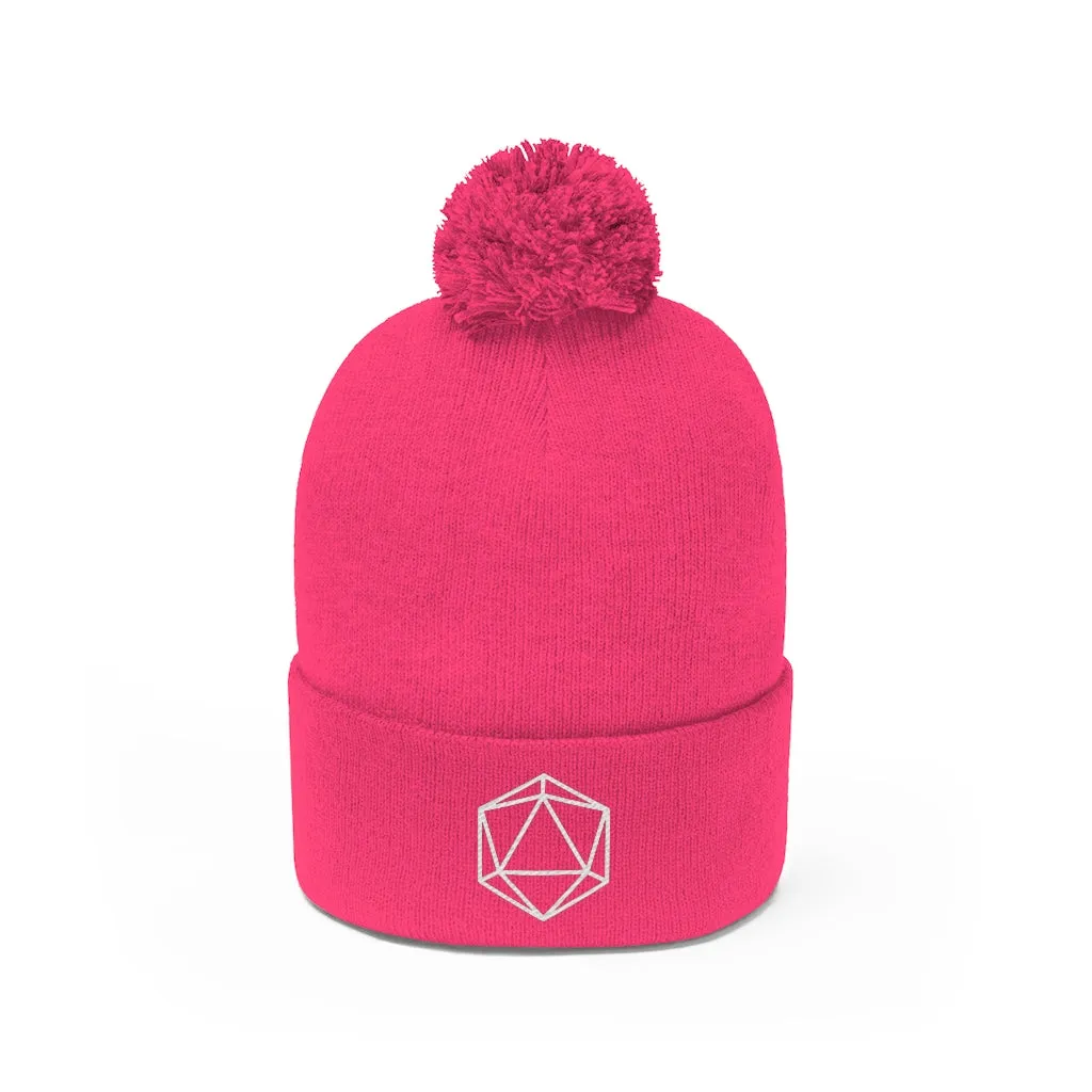 D20 DND Pom Pom Beanie