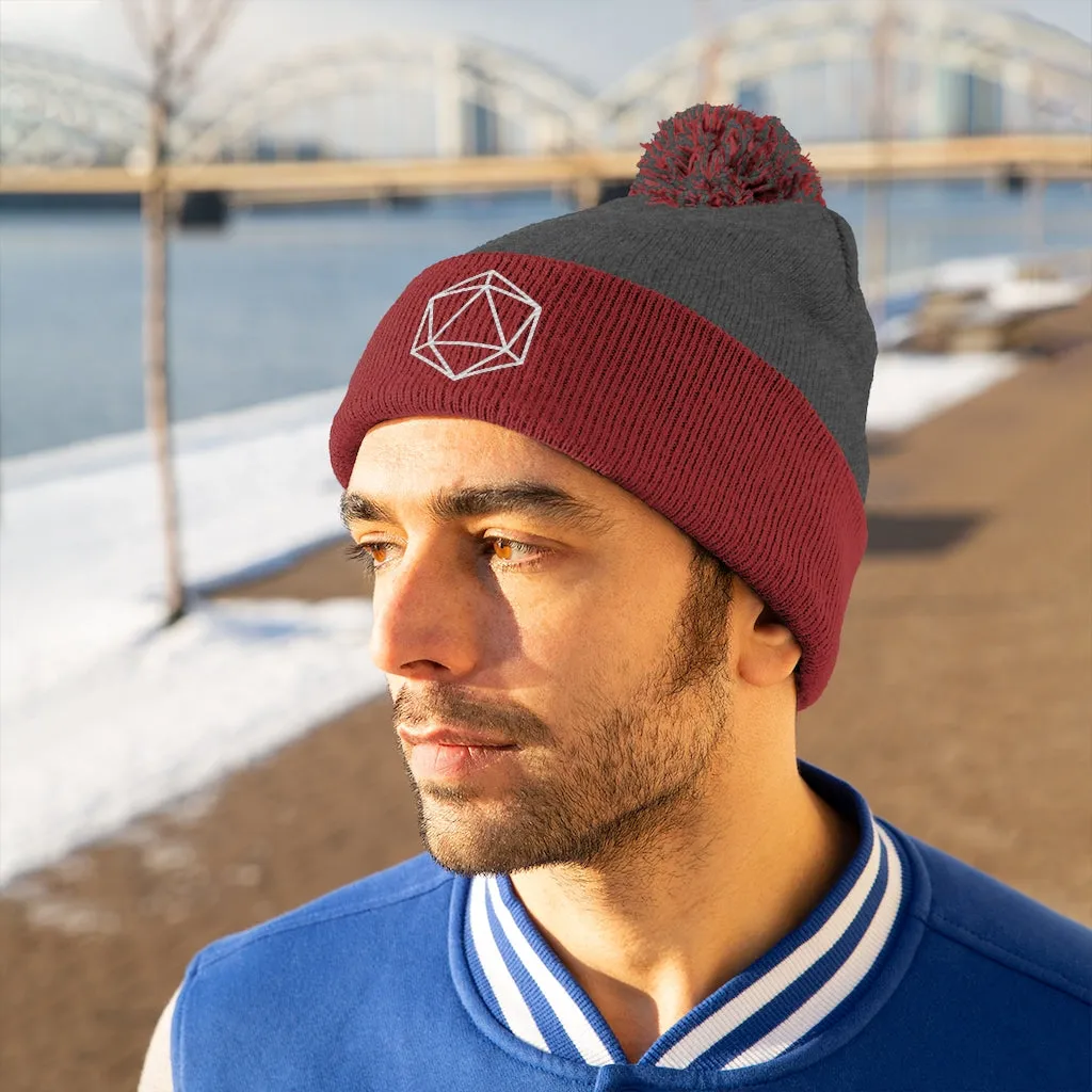D20 DND Pom Pom Beanie