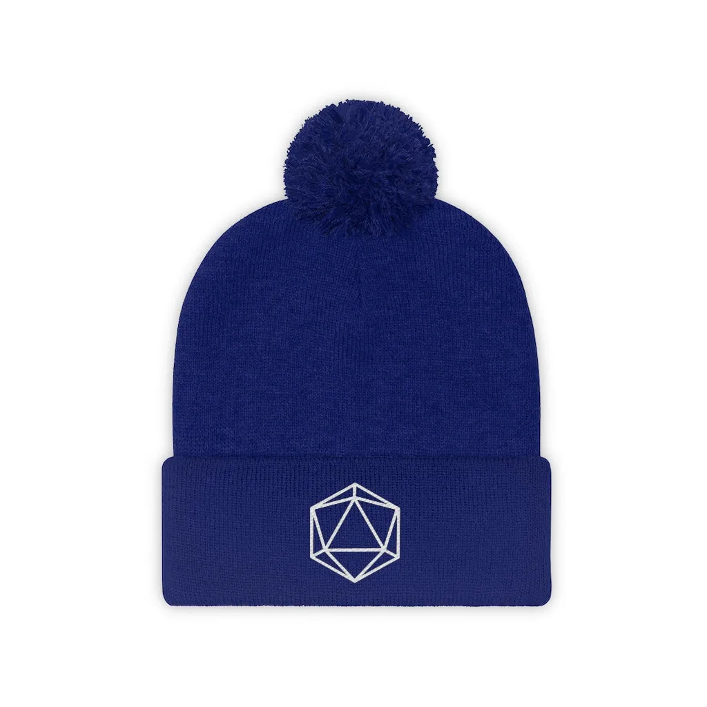 D20 DND Pom Pom Beanie