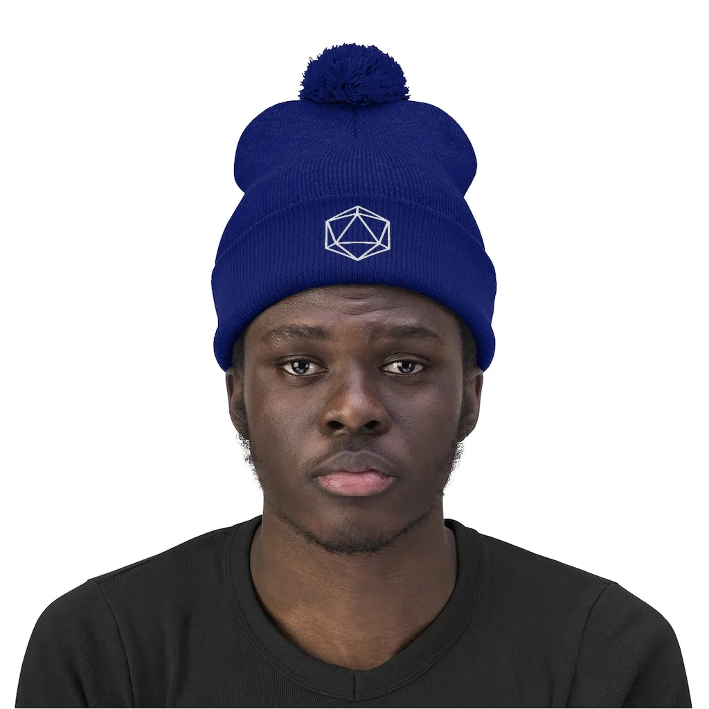 D20 DND Pom Pom Beanie