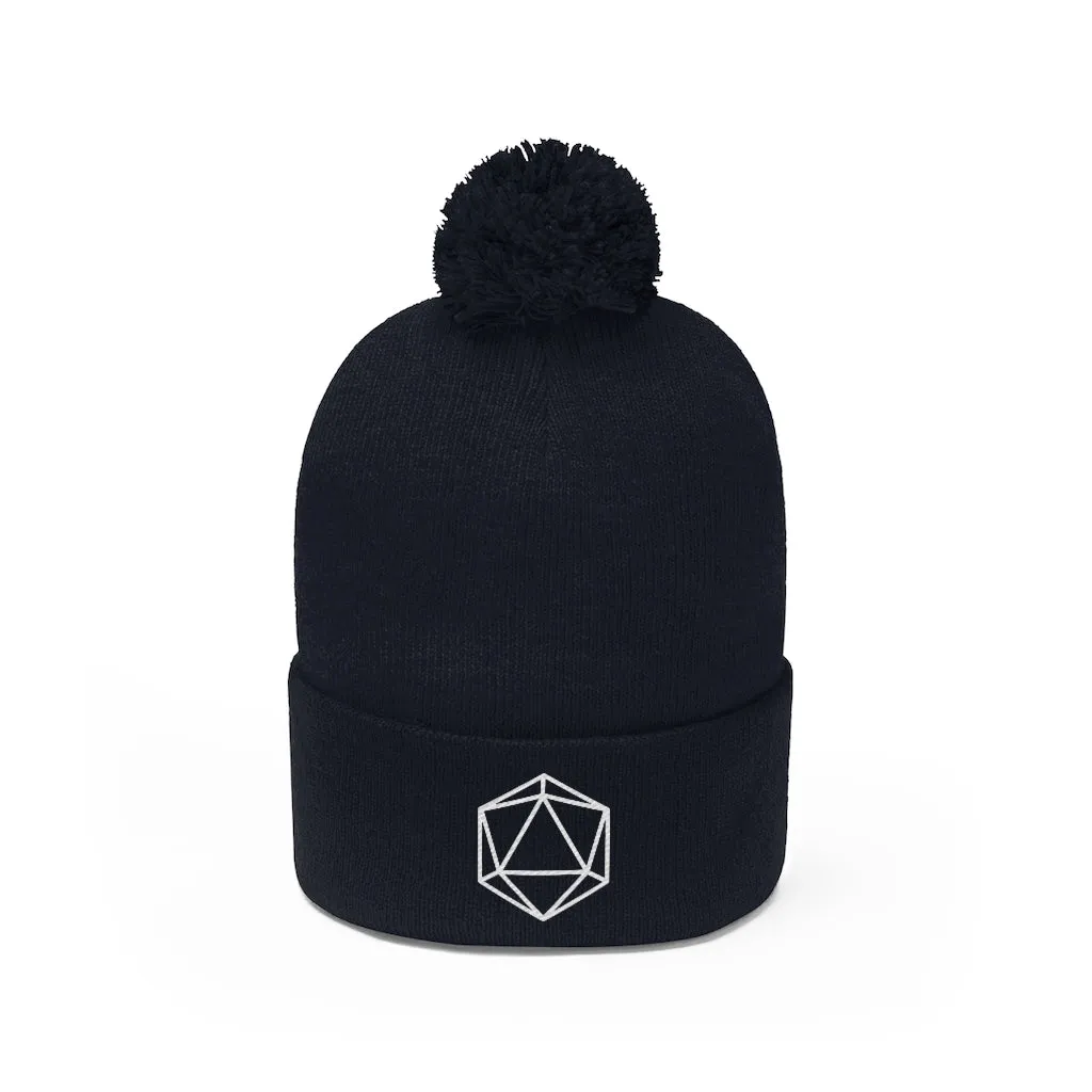 D20 DND Pom Pom Beanie