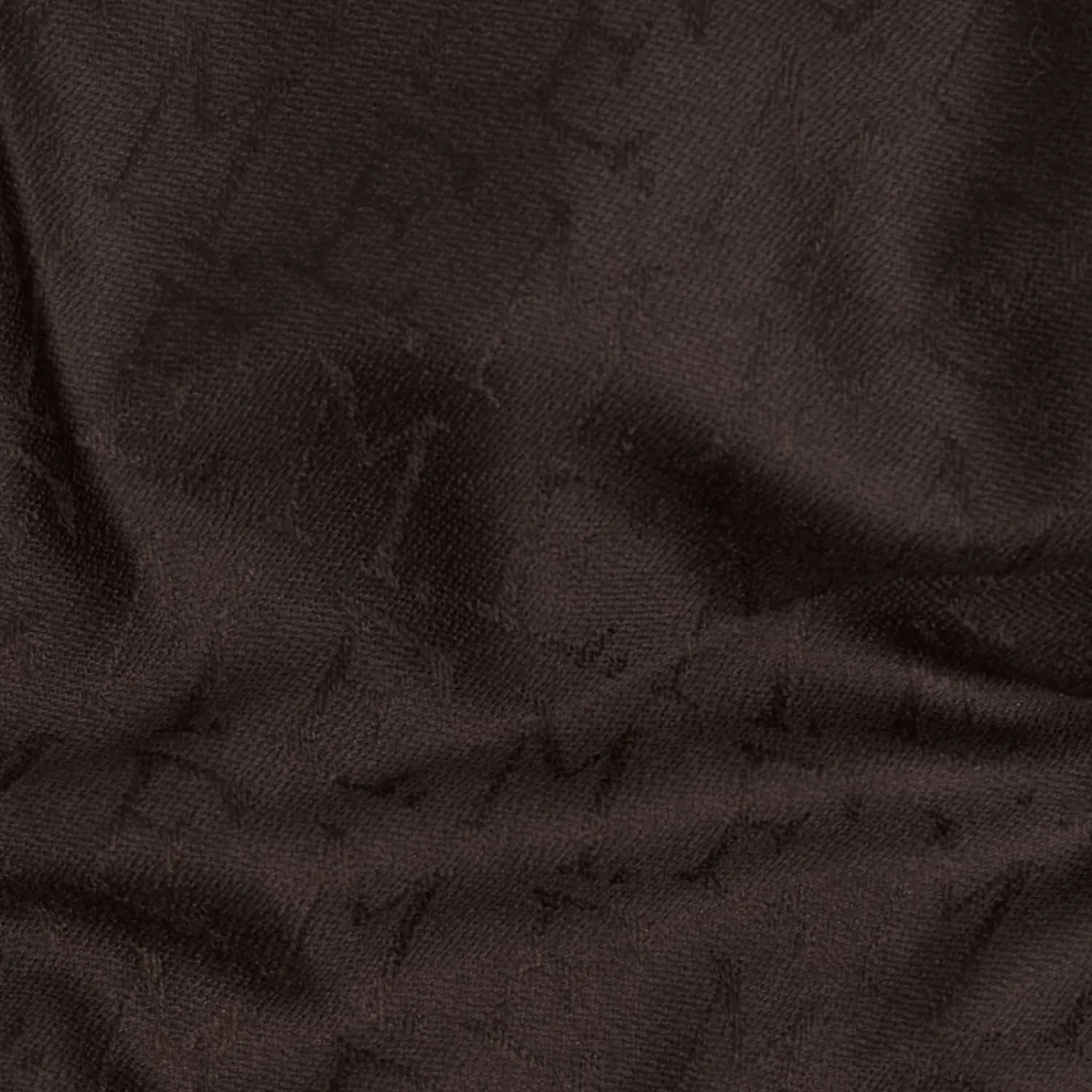 DARK BROWN EM LOGO SCARF
