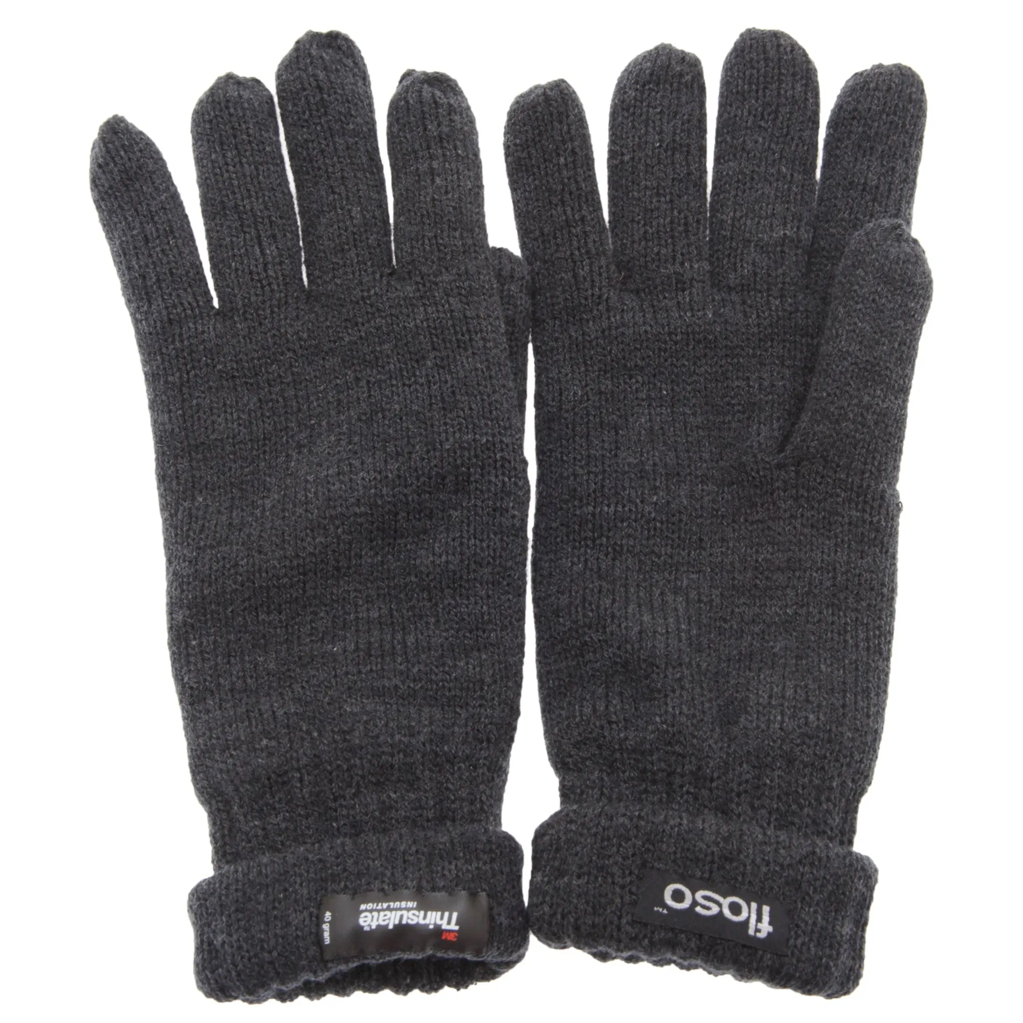 FLOSO Mens Thinsulate Knitted Winter Gloves (3M 40g)