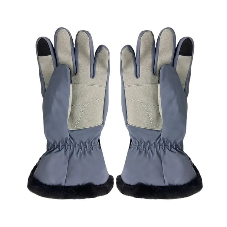 Fuzl Women Fur Snow Glove-STONE