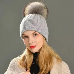 Genuine Fur Pom-Pom Beanie ONLY FOR THE NEXT 10 ORDERS
