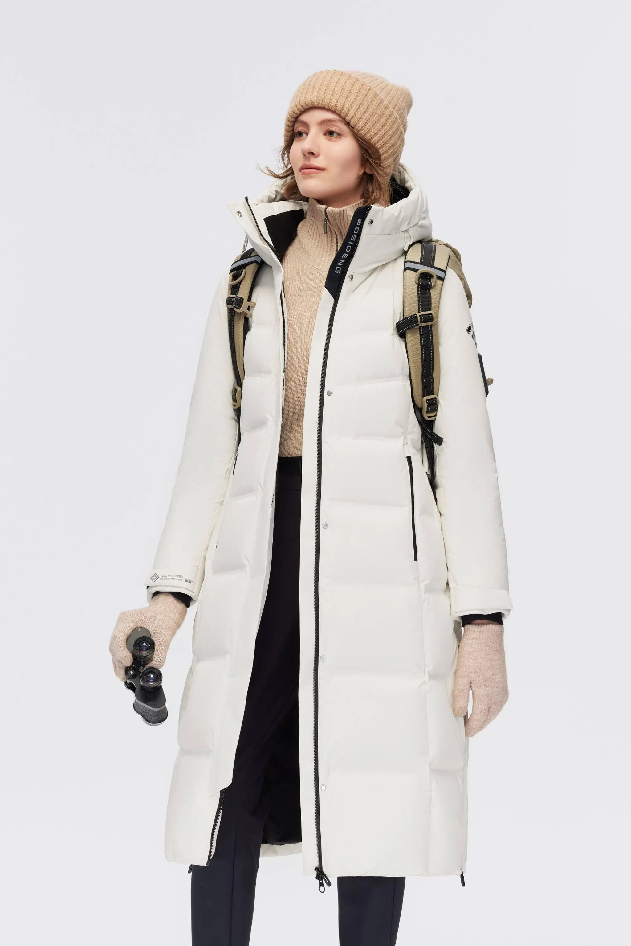 Premium GORE-TEX® Full-Length Down Corset Jacket for Ultimate Warmth and Style