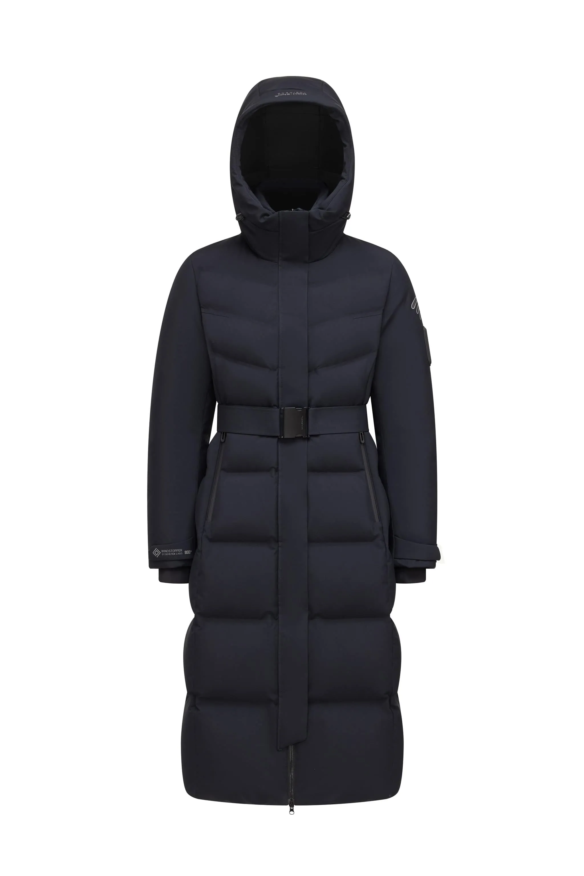 Premium GORE-TEX® Full-Length Down Corset Jacket for Ultimate Warmth and Style