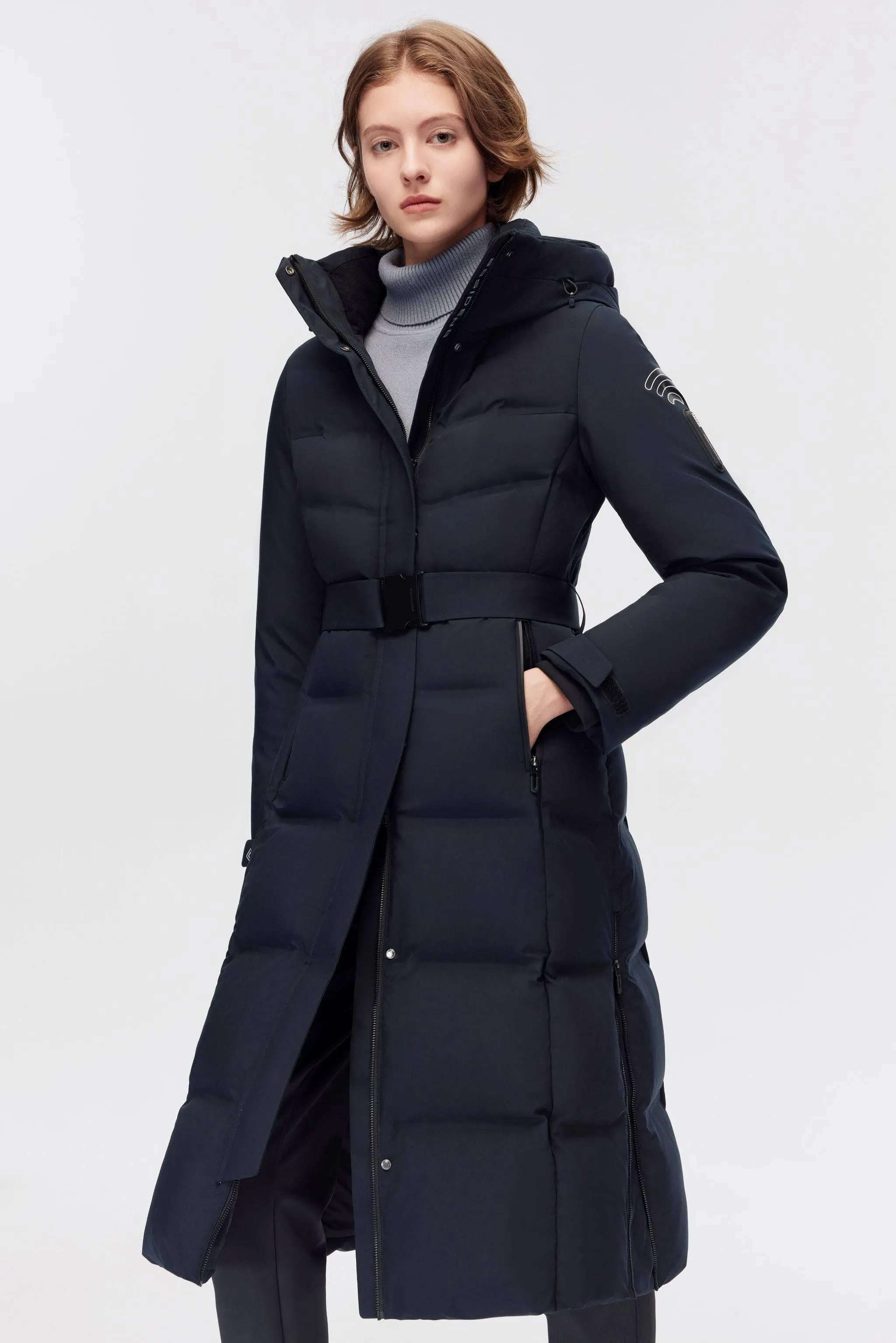 Premium GORE-TEX® Full-Length Down Corset Jacket for Ultimate Warmth and Style