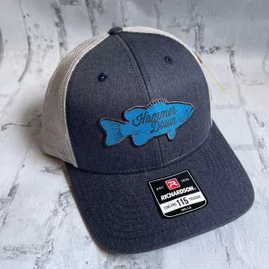 Hammer Down "HD Bass" Hat - Navy with Leather Patch