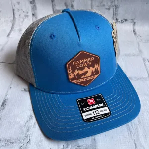 Hammer Down "HD STA" Hat - Cobalt with Leather Patch