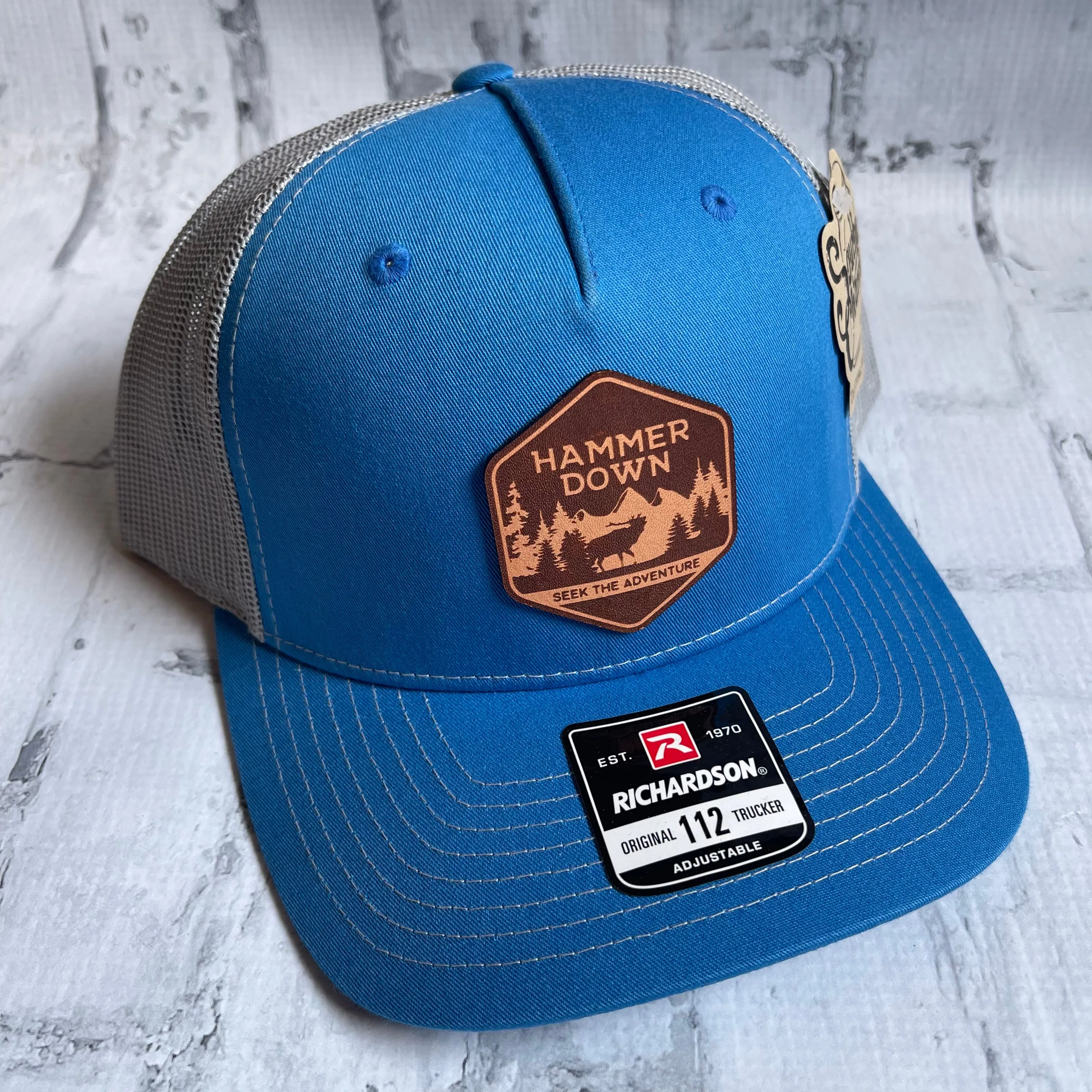 Hammer Down "HD STA" Hat - Cobalt with Leather Patch