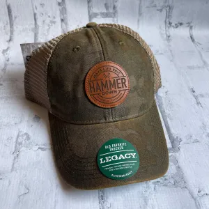 Hammer Down "MLE Badge" Hat - Brown Camo with Leather Patch