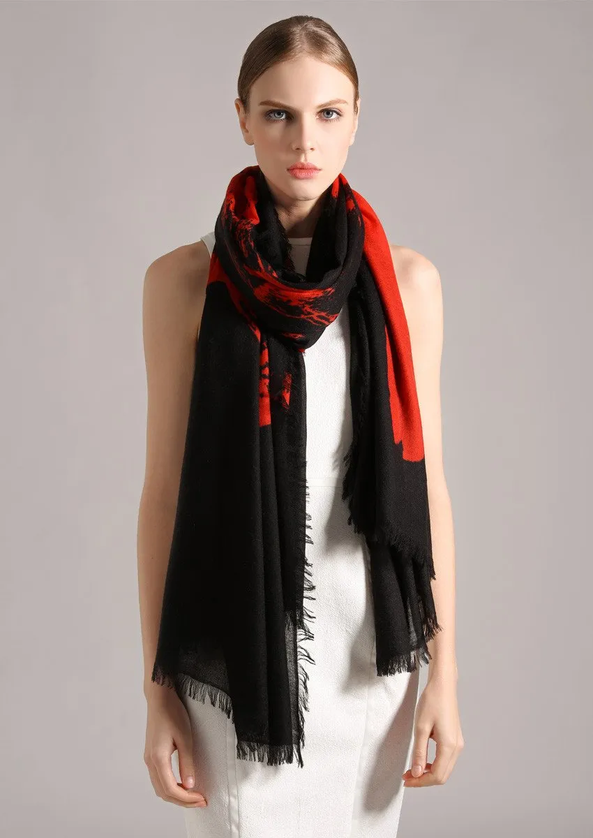 Large size baby cashmere print scarf