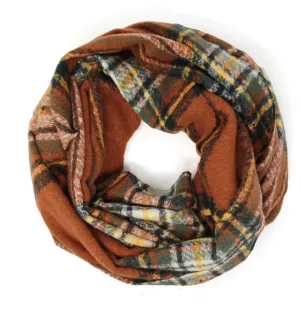 Plaid Check Infinity Scarves