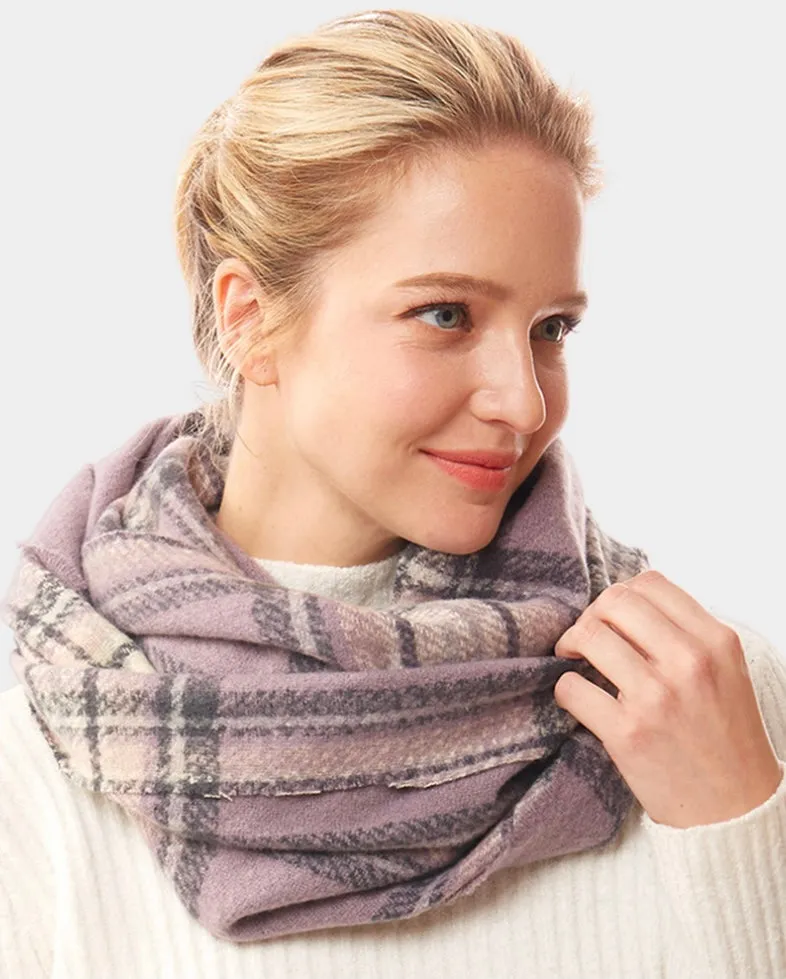Plaid Check Infinity Scarves