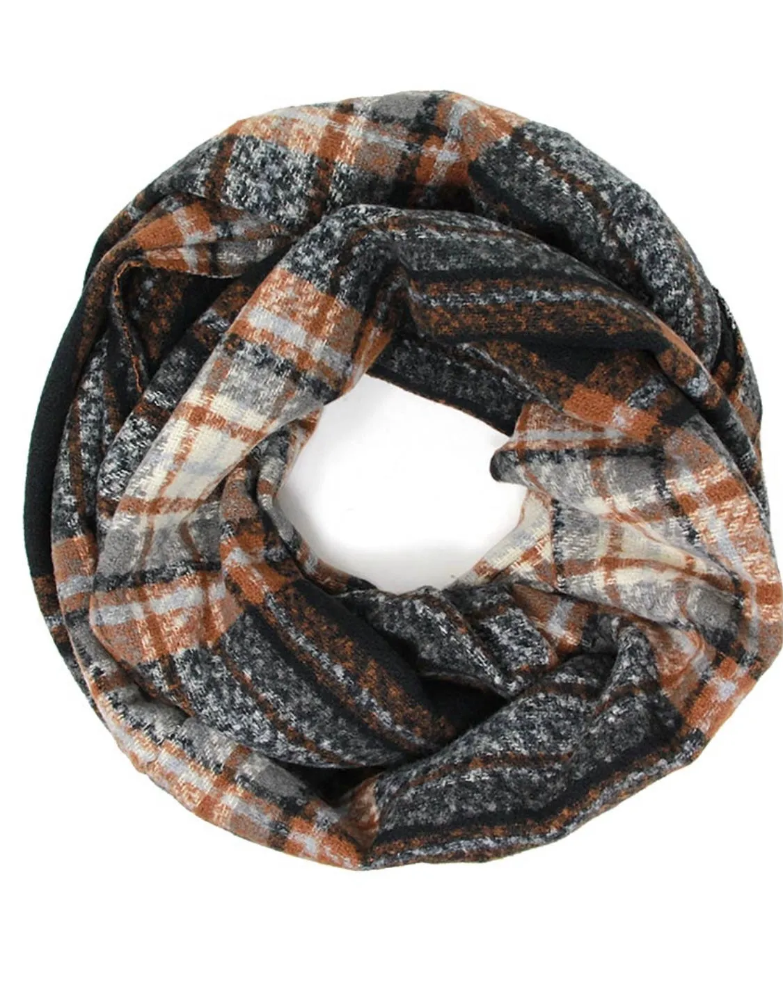 Plaid Check Infinity Scarves