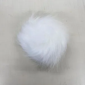 Pom Poms White - 10cm with Snap Fastener