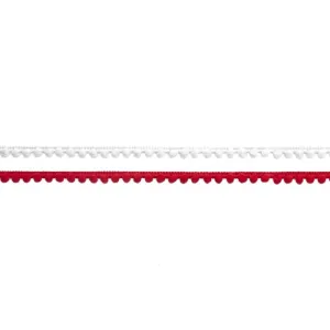 Red And White Pom Pom Ribbons