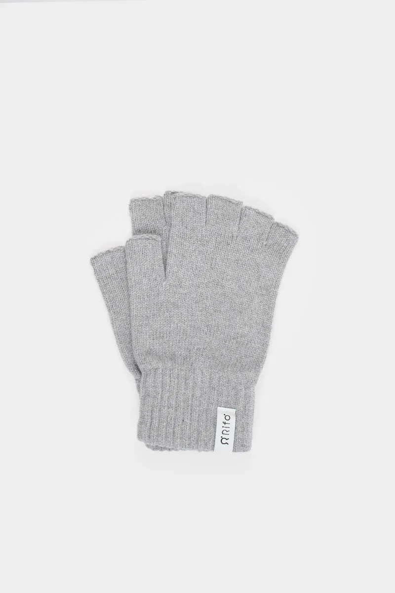 Sam Fingerless Wool Gloves Grey