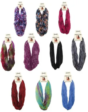 solid/tdye/floral infinity scarf Case of 36