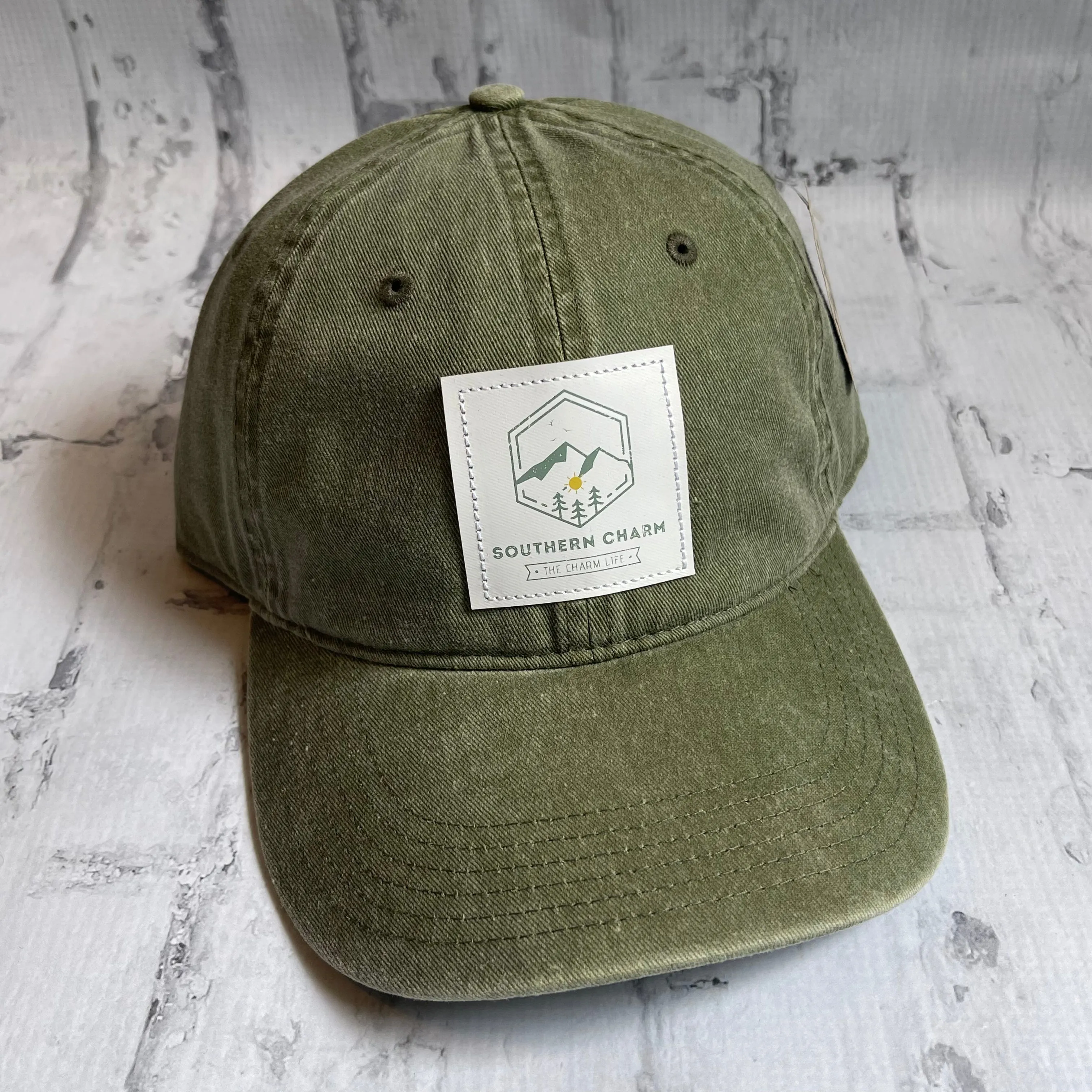 Southern Charm "Green Mountain" Hat - Green with Leather Patch