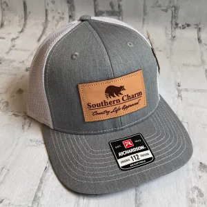 Southern Charm "Racoon CLA" Hat - Gray with Leather Patch