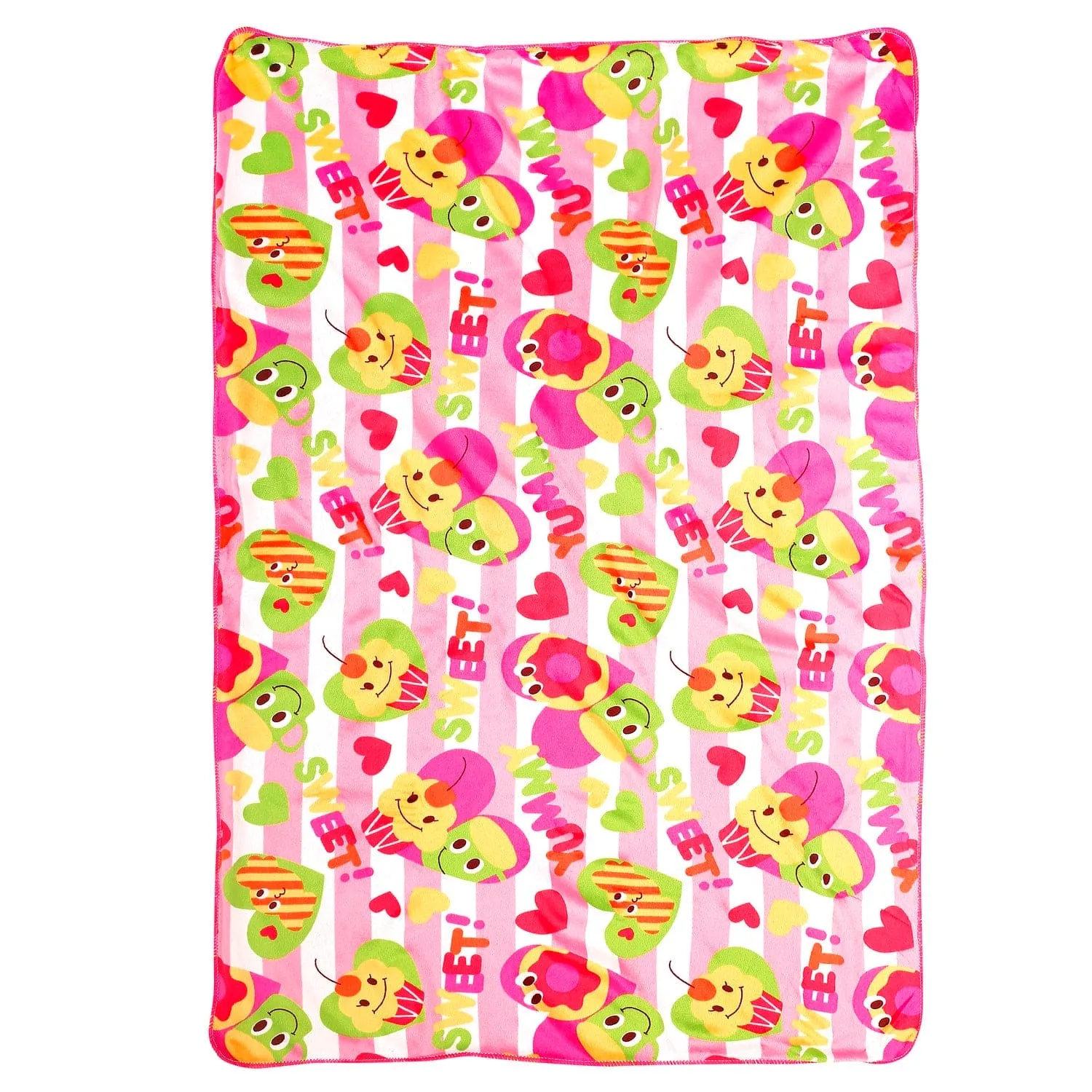Sweet Cupcake Pink And Yellow Blanket